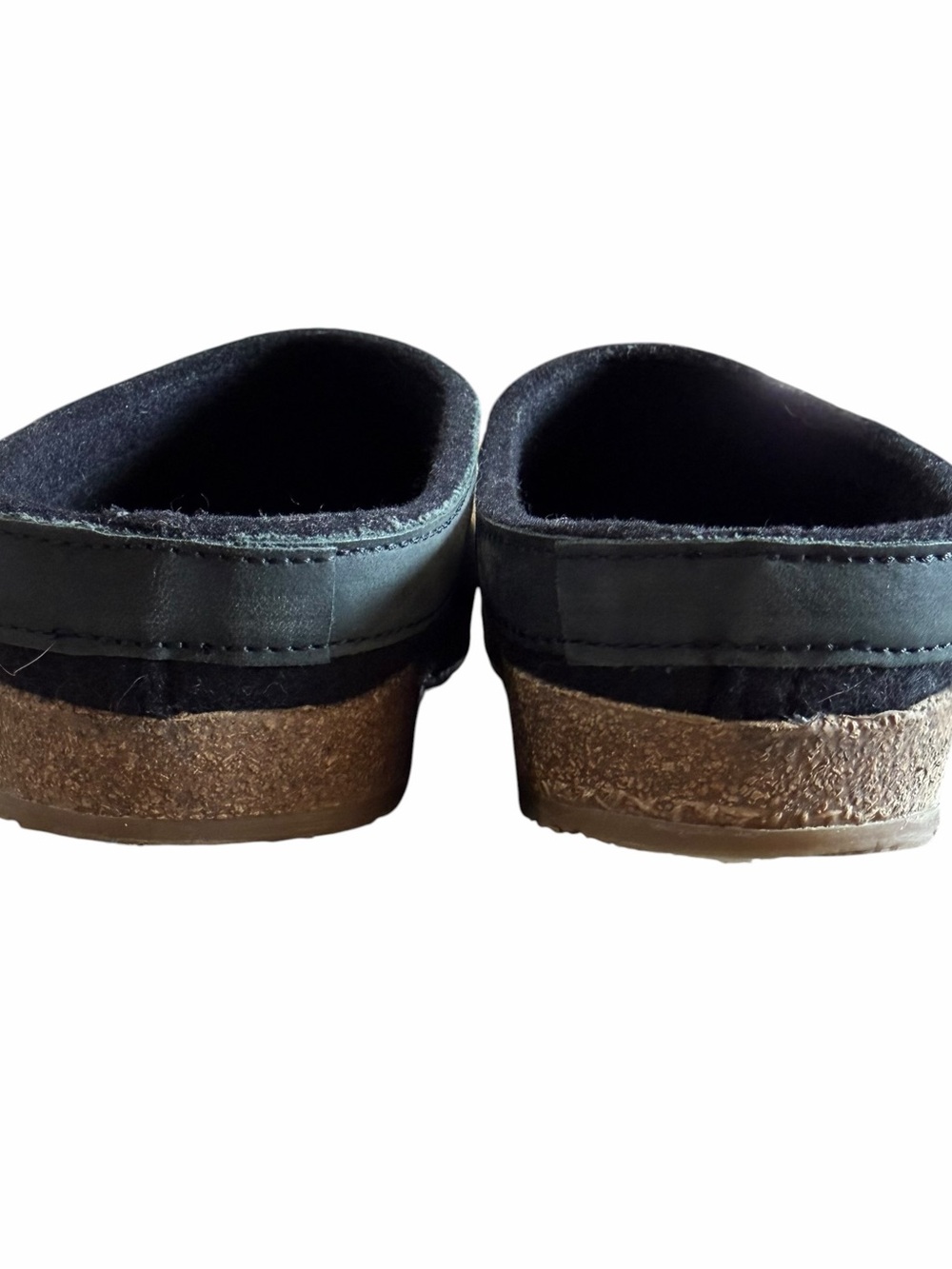 Halfinger Unisex GZ Clogs EU 42 Black Wool Mules Slip On Arch Support Slippers - Picture 5 of 9